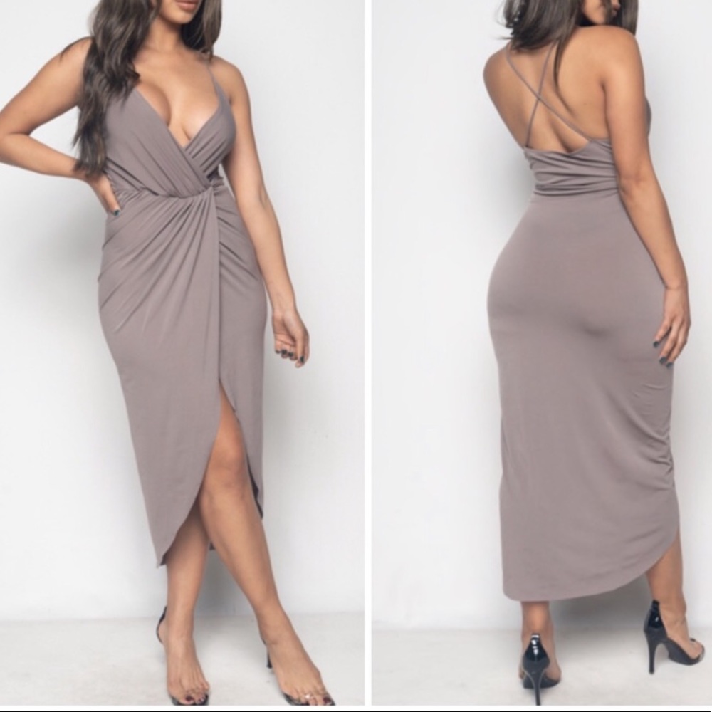 Split Front Bodycon Dress
